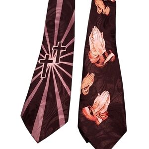 Two Ties mens Steven harris ,praying hand tie tac